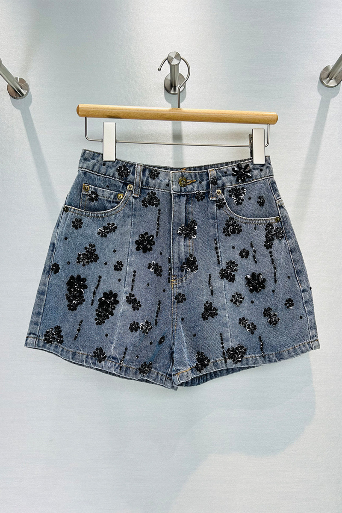 Pablo Rhinestone Short Jeans