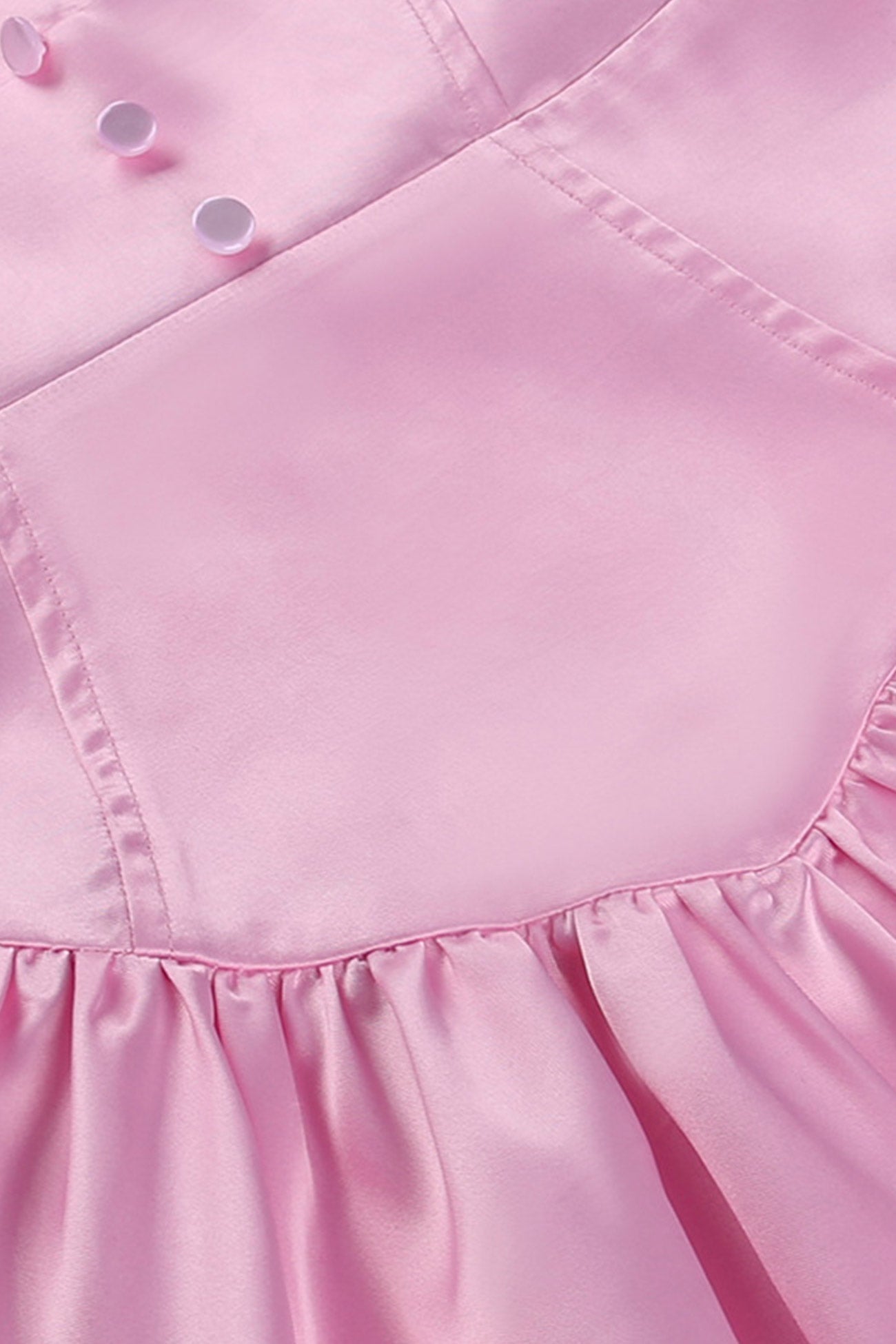 Rosa Korsettkleid mit Rüschen und Bindeträgern