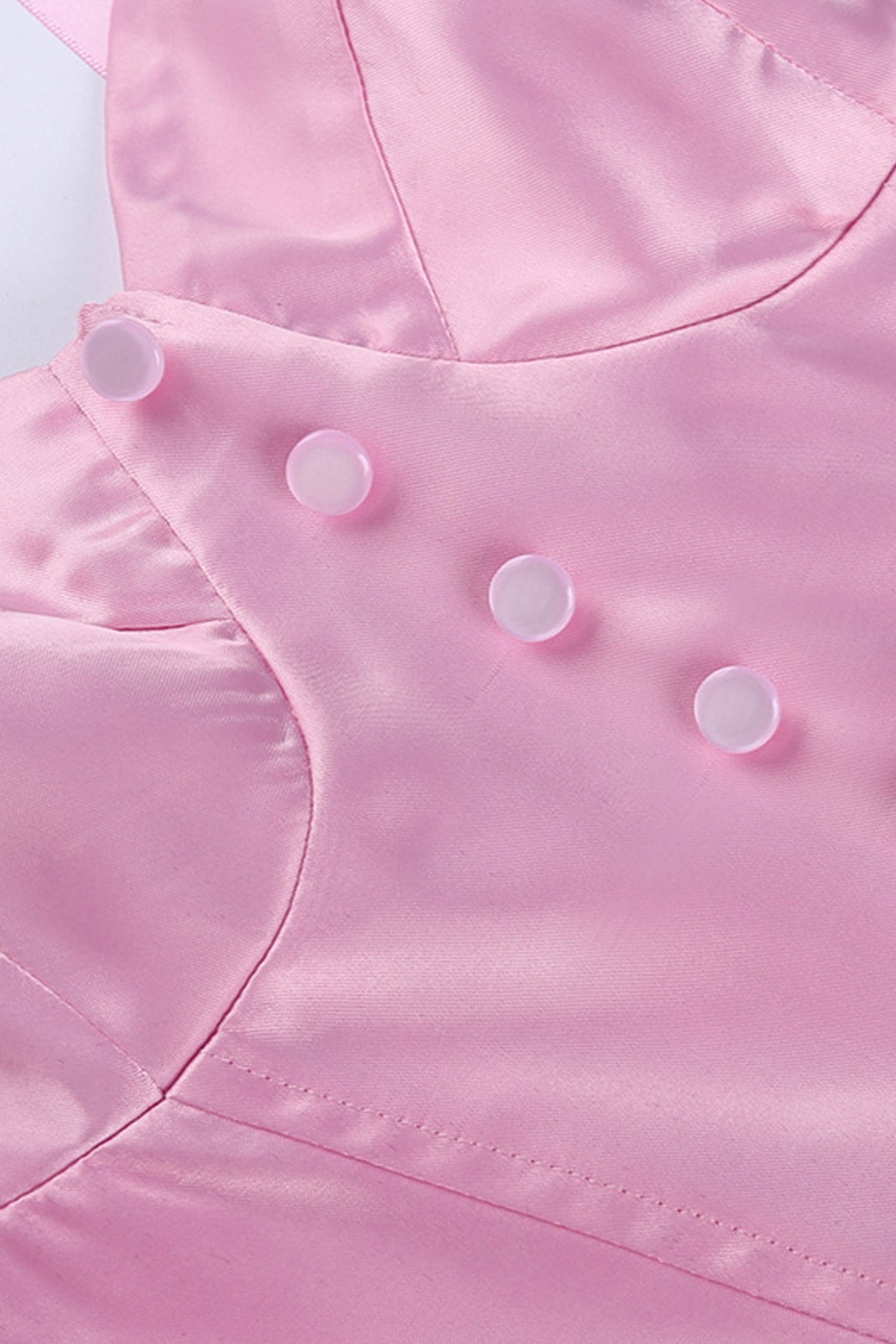 Rosa Korsettkleid mit Rüschen und Bindeträgern