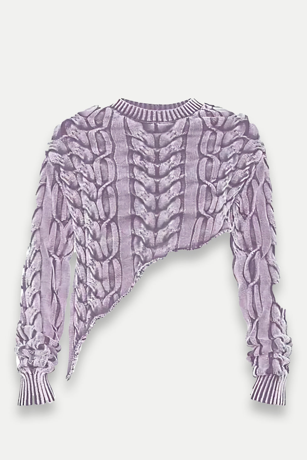 Scarlett Cable Knit Top In Purple