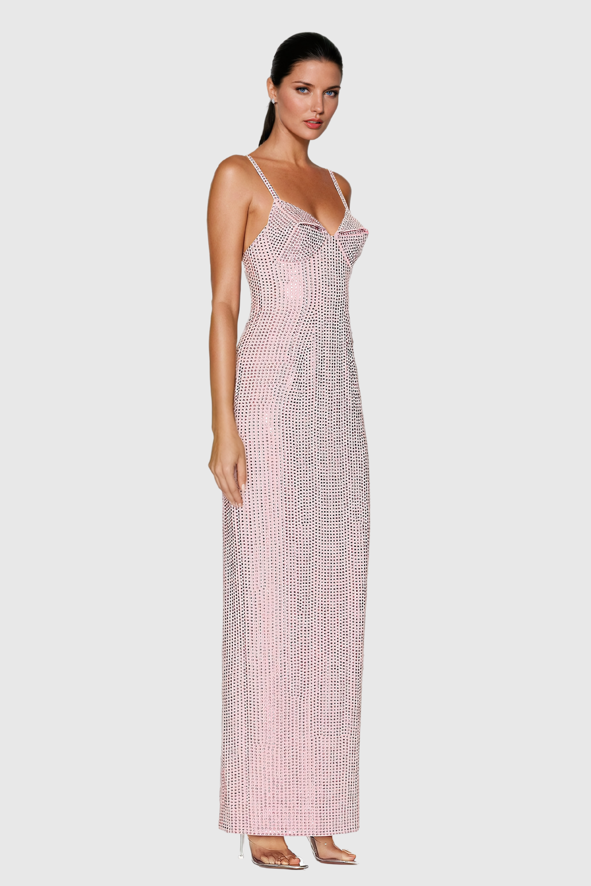 Pippa Rhinestone Spaghetti Maxi Dress