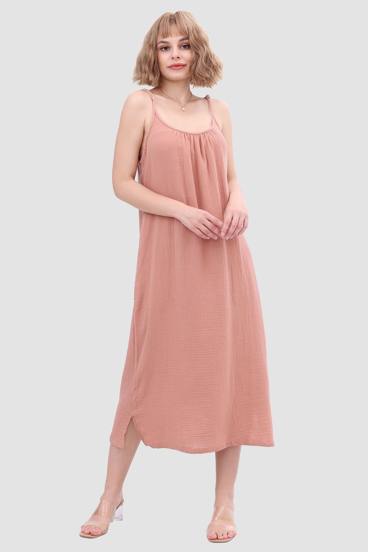 Strapskleid aus reiner Baumwolle