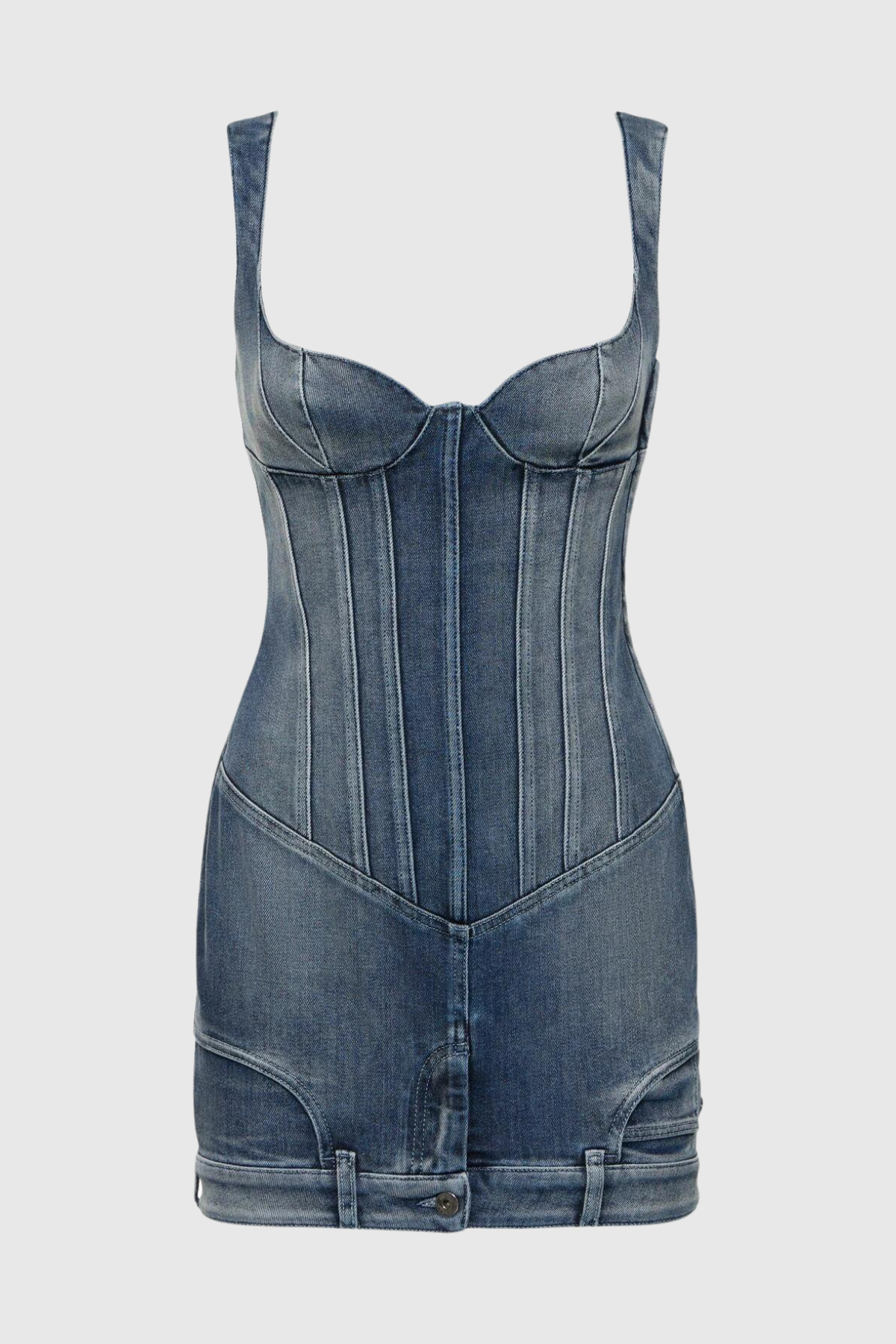 Reina Deconstruct Bustier-Minikleid