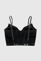 Remy Corset Spaghetti Denim Top