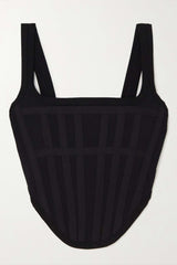 Gestricktes Bustier-Top in Rosa