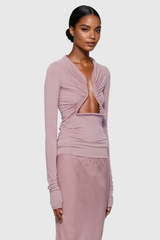 Scout – Figurbetontes Oberteil mit Hohlrüschen und Rosa