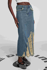 Sharon Torn Denim Skirt