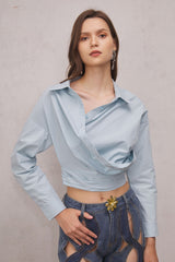 Stormi – Asymmetrisches Oberteil in Blau