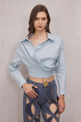 Stormi – Asymmetrisches Oberteil in Blau
