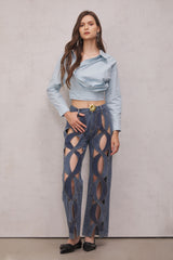 Stormi – Asymmetrisches Oberteil in Blau