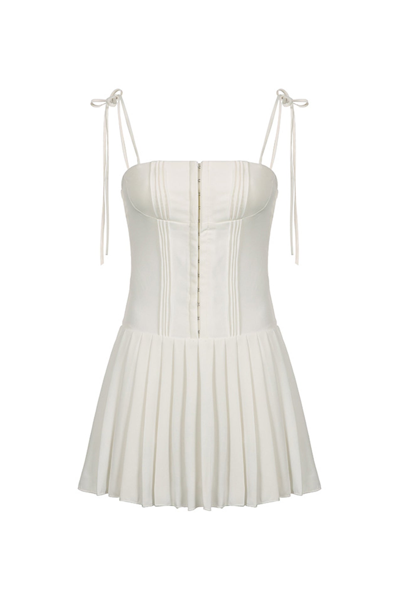 Camisole-Kleid mit Korsett und Plissee