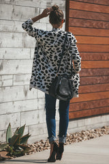 Accomplished Leopard Print OL Knit Cardigan