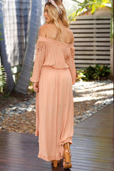 Girl Can't Help it Lace Tassel Maxi Dress- 2 Colors