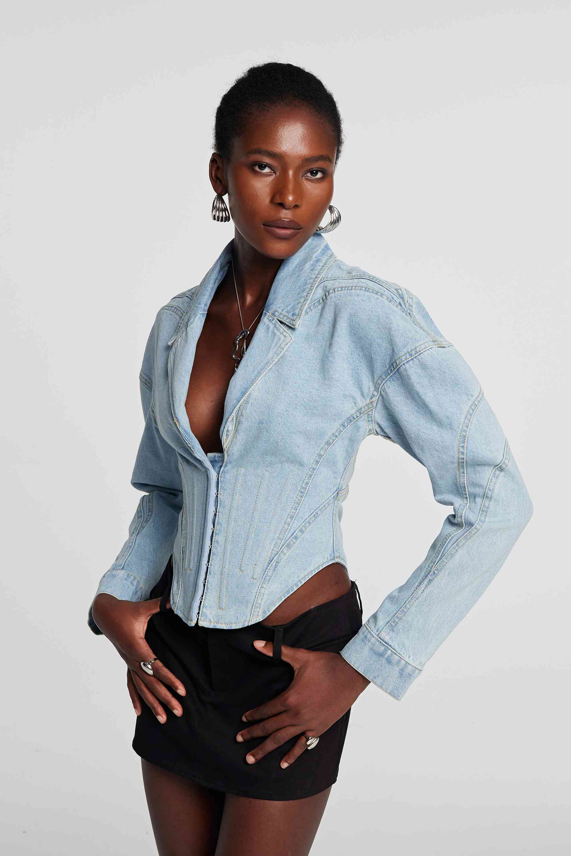 Fallon Corset Denim Jacket