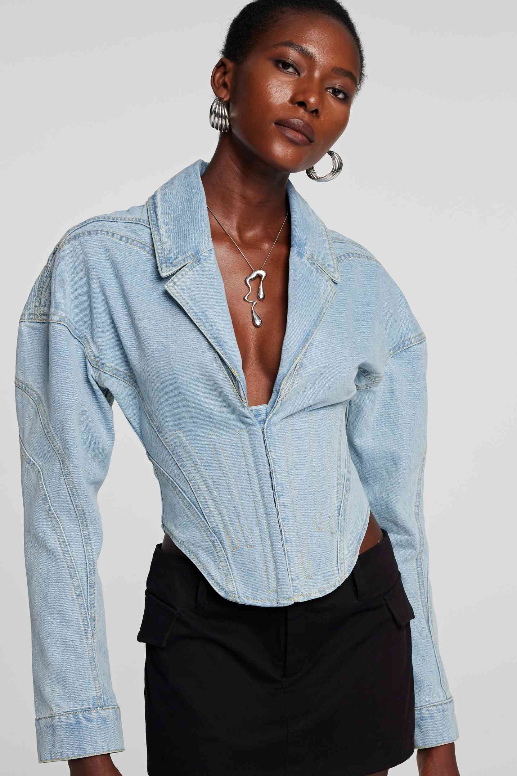 Fallon Corset Denim Jacket