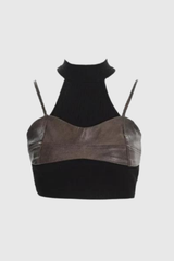 Veronica Leather Short Top