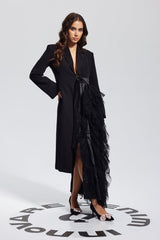 Zayla Mesh Coat In Black