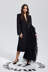 Zayla Mesh Coat In Black