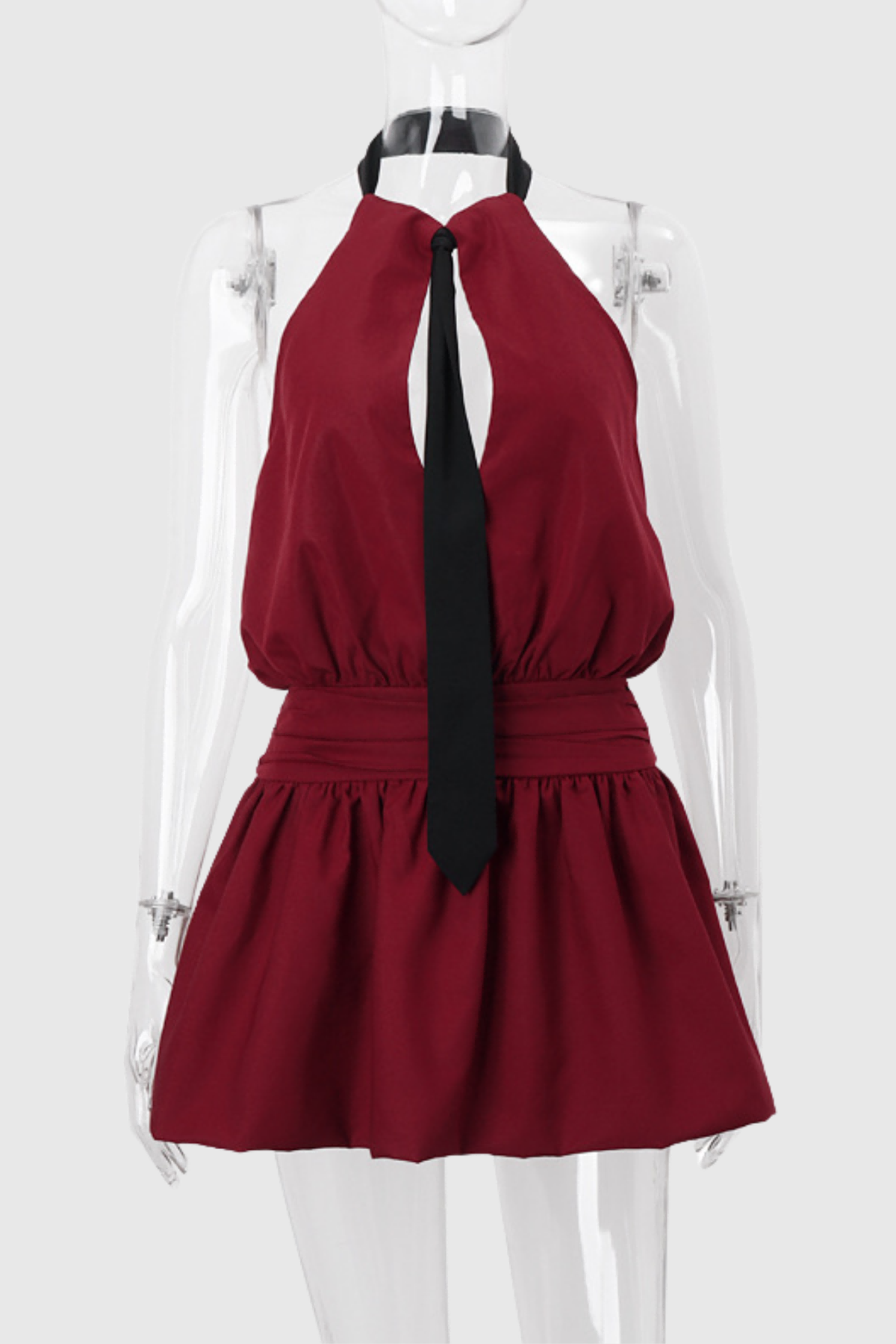 Zeke Hollow Backless Minikleid mit Schnürung