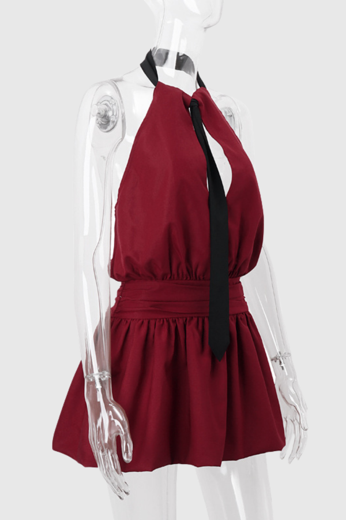 Zeke Hollow Backless Minikleid mit Schnürung