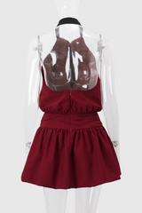 Zeke Hollow Backless Minikleid mit Schnürung