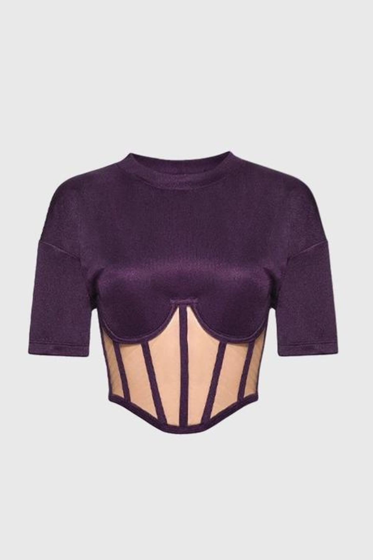 Zora Corset T shirt In Purple