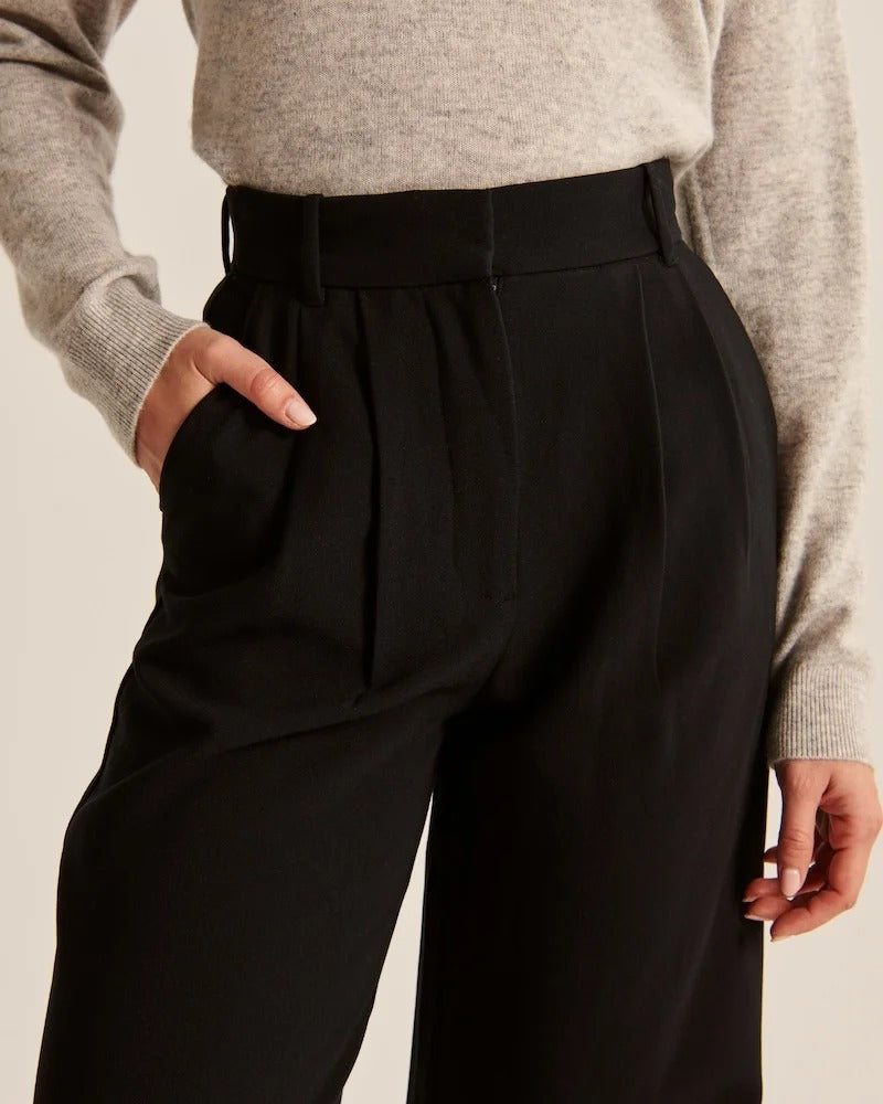 Tailored Wide-Leg Pants