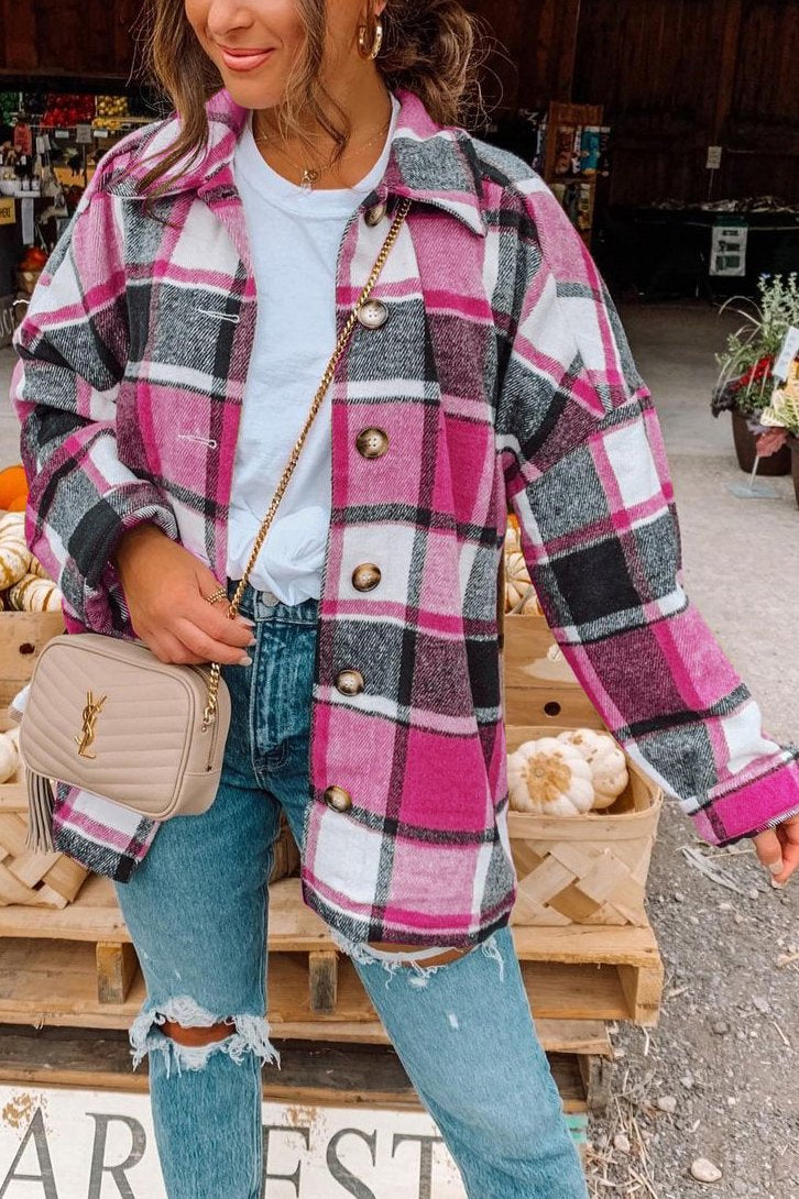 Women's Plaid Jacket Coat