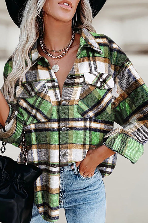 Women's Plaid Jacket Coat