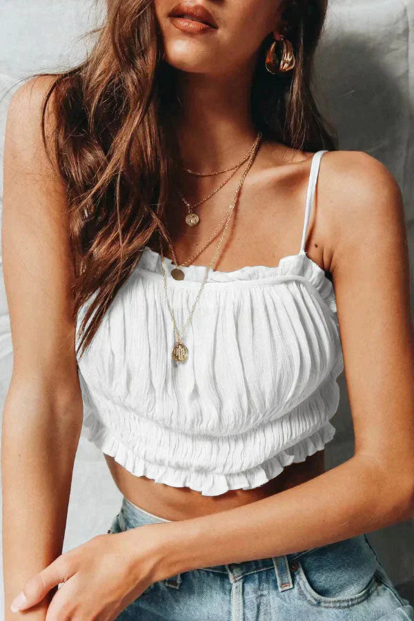 Sweet Strapless Pleated Camisole