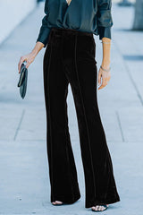 Perfect Glam High Rise Velvet Flare Pants