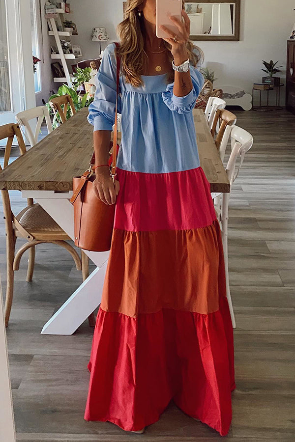 Inspire My Ideas Colorblock Maxi Dress