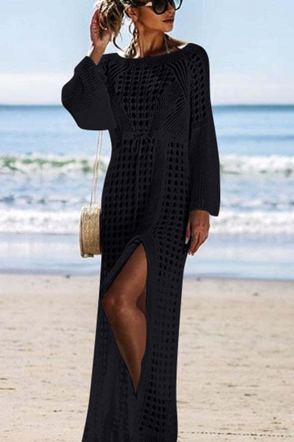 Beachside Retreat Crochet Cover-Up Dress