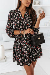 Cherished Time Floral Tiered Mini Dress