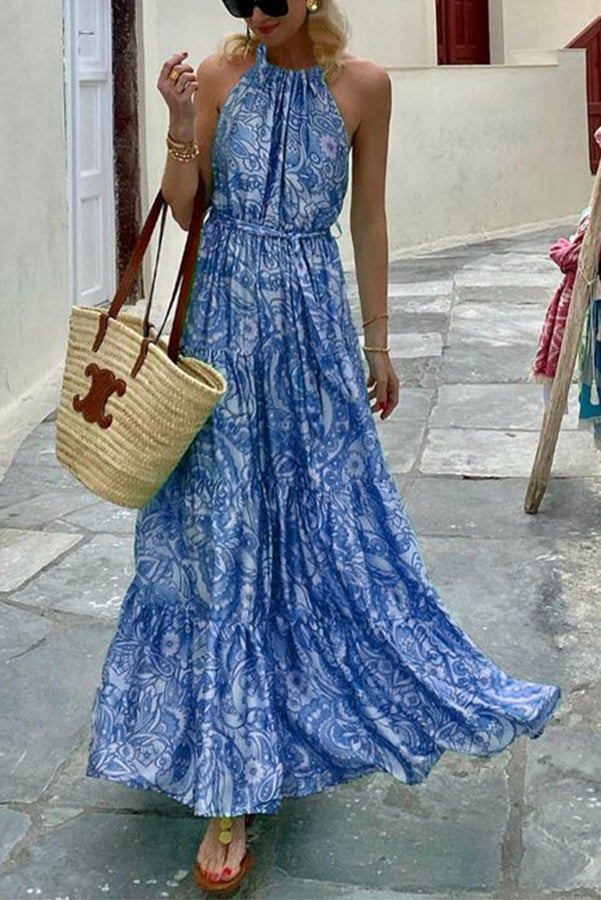 Splendid Living Floral Halter Maxi Dress