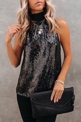 Casual Long Sleeve Sequin Top