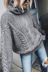 Eiffel Tower Cable Knit Relaxed Sweater