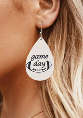 Rugby leather earrings