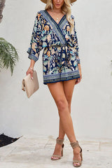 Permanent Vacation Floral Kimono Romper