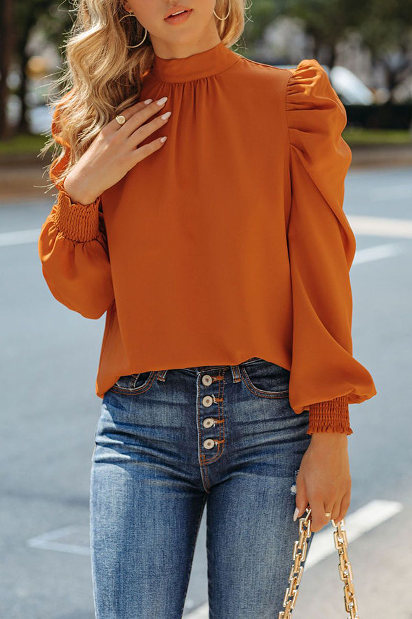 Chance At Happiness Statement Sleeve Blouse