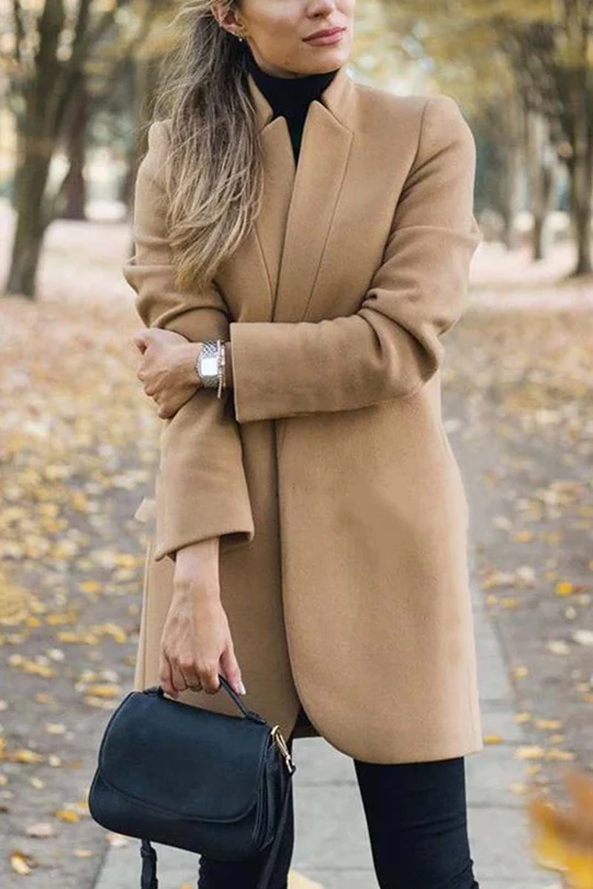 Casual Long Sleeve Regular Sleeve Solid Coats(6 Colors)