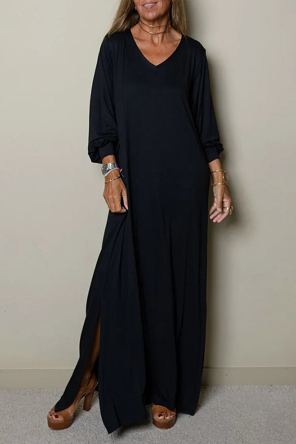 Women Casual V-neck Maxi Dress