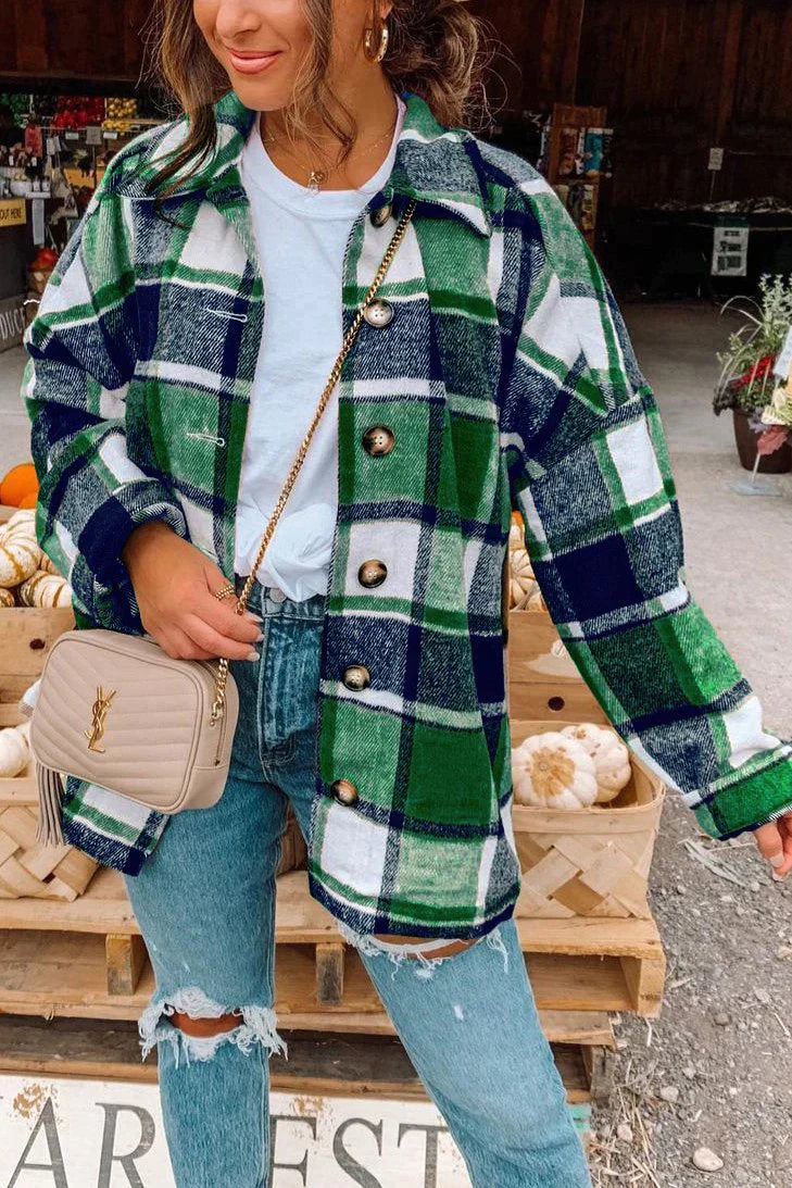 Women's Plaid Jacket Coat