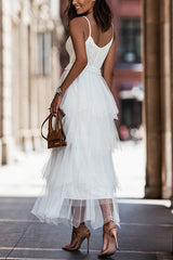 Type of Elegance Crochet Tulle Maxi Dress