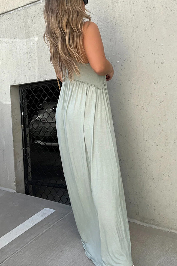 Slit Casual Simple Loose Maxi Dress