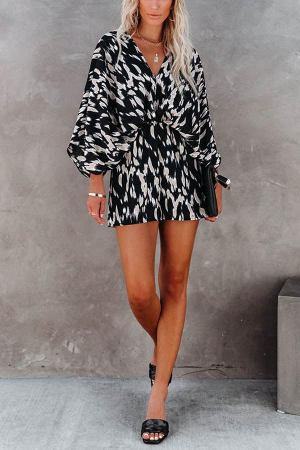 On The Lookout Linden Printed Kimono Romper