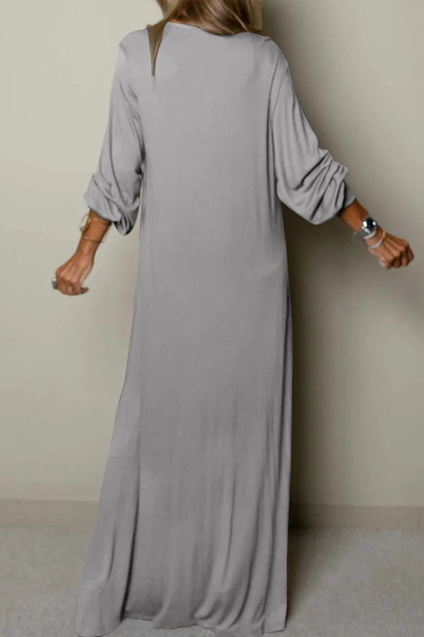 Women Casual V-neck Maxi Dress