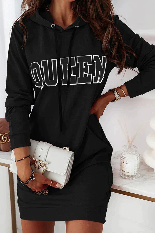 Queen of Comfort Hooded Mini Dress