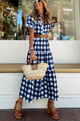 My Interpretation Plaid Shirt Maxi Dress