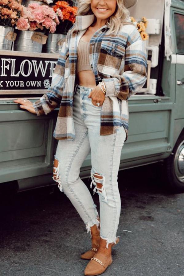 Women's  Oversized Plaid jacket Coat